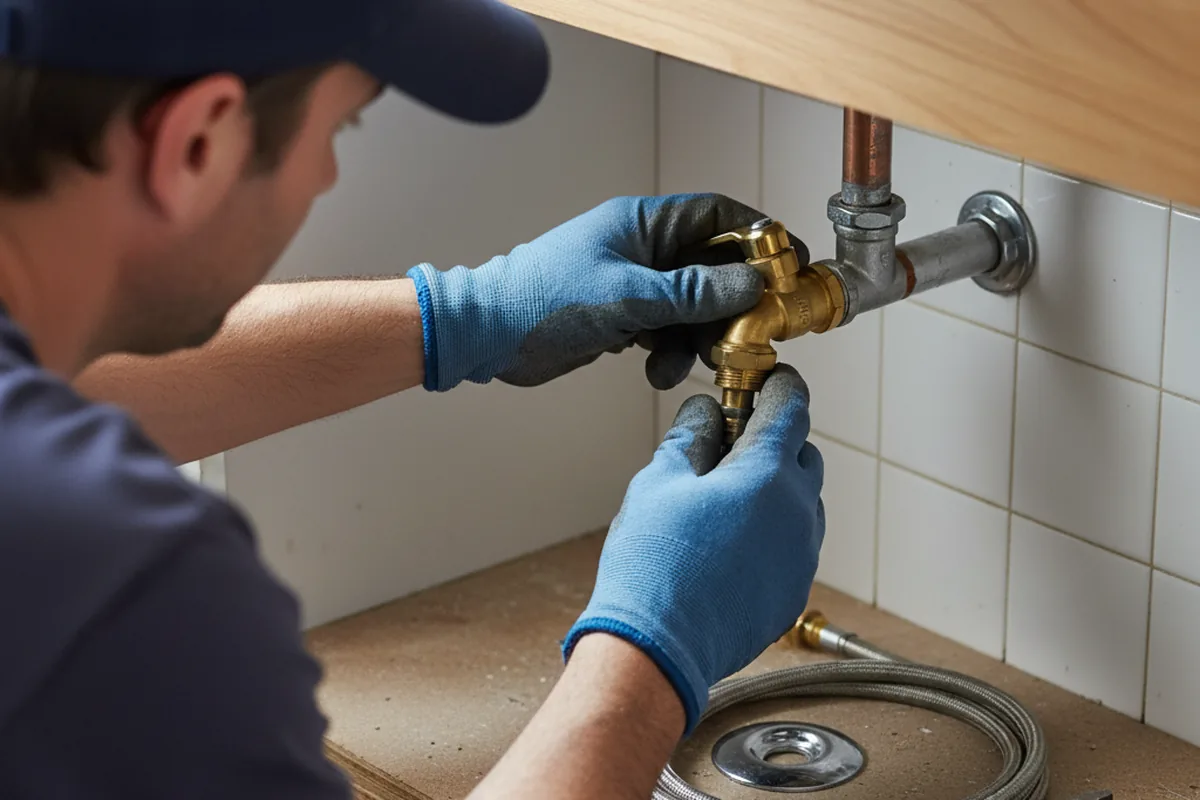 Shutoff valve and fitting work during Emergency Plumbing in Fernandina Beach